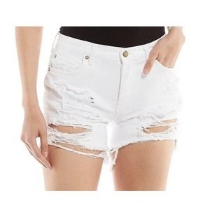 Free People We The Free Women's Maggie Mid-Rise Shorts CF6 Optic White Size 25*